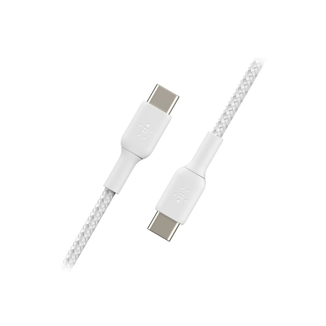 Belkin USB-C to USB-C Braided Cable 2M- White, 2-Pack Belkin USB-C to USB-C Braided Cable 2M- White, 2-Pack